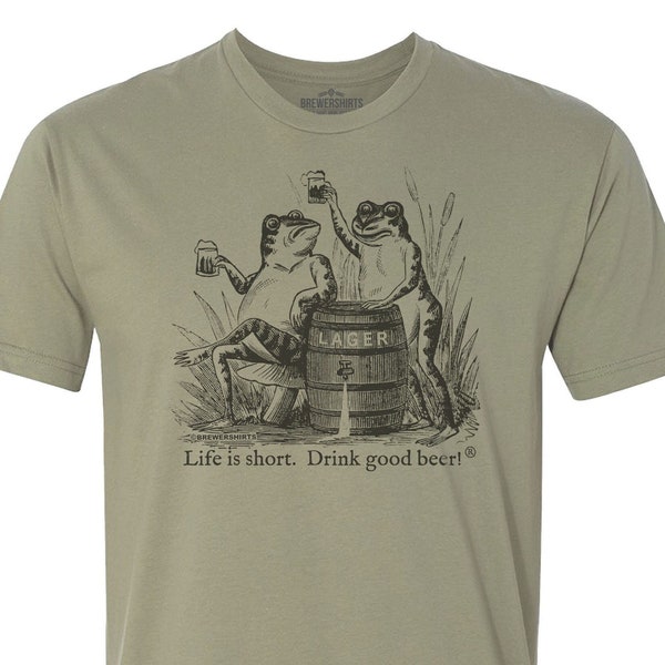 Irish Frogs Drinking Beer Shirt | Homebrewer Shirt | Toad Frog Lover | Brew Day | Beer Nerd UNISEX T-shirt | Life Is Short Drink Good Beer™