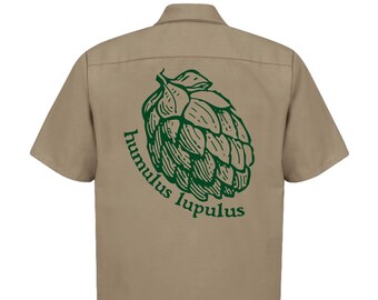 IPA Humulus Lupulus Homebrewer Work Shirt for Homebrewing Craft Beer Geek, Brewer Shirt