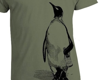 Beer Drinking Penguin Shirt for Homebrewer and Beer Lover Shirt, Fun Gift for Penguins Fan, Homebrewer and Beer Lover Tshirt