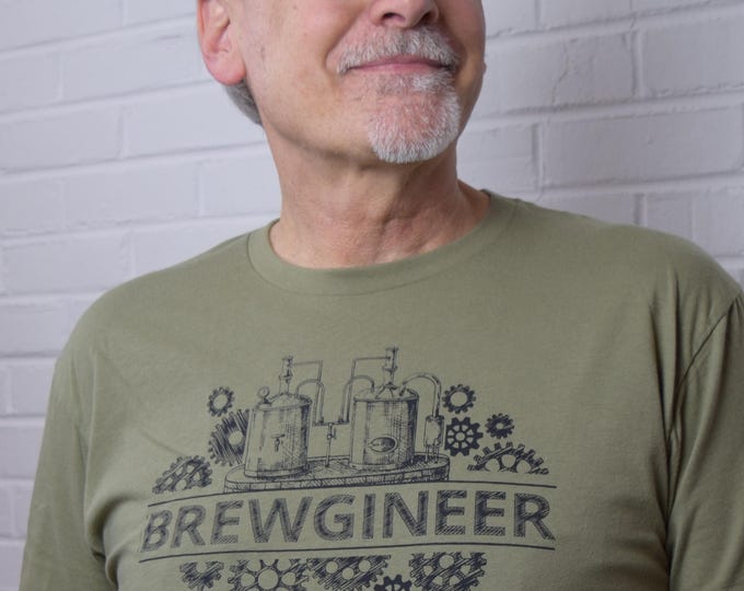 Brewgineer T-Shirt • Hand Screenprinted Tee for Homebrewers