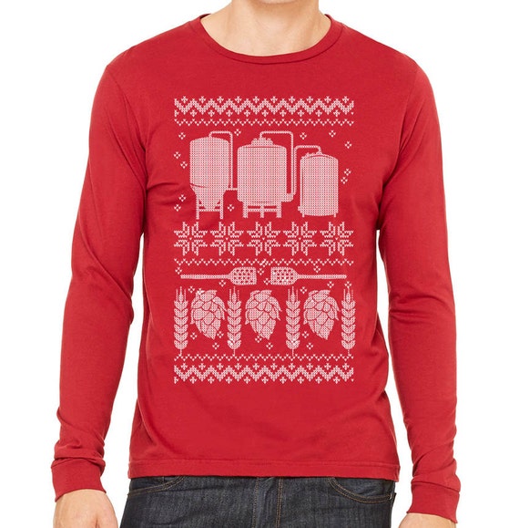 Ugly Christmas Sweater Funny Beer Shirt Brewing Beer Etsy