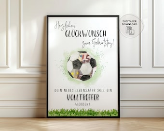 Geldgeschenk Geburtstag Fußball | Geld schenken |  DIY Geburtstagsgeschenk Fußballfan, Junge, Mädchen | kreatives Geschenk | PDF Download