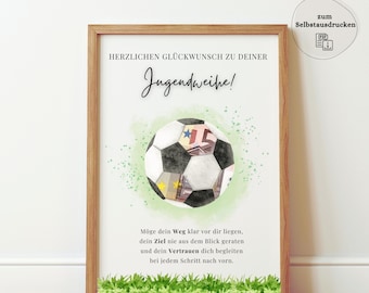 Regalo di iniziazione per giovani | Regalo di iniziazione per tifosi di calcio | Regalo fai da te per ragazze e ragazzi | Regala soldi ai tifosi di calcio - Download immediato