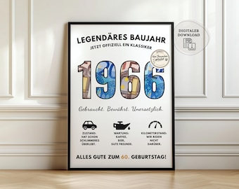 Money gift for a man's 60th birthday | DIY last-minute gift idea, funny birthday present, giving money as a gift | Instant download, printable