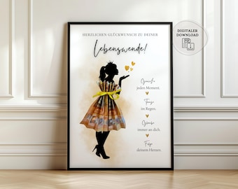 Geldgeschenk Lebenswende | DIY Segensfeier Geschenk Mädchen, Tochter | Geschenkidee Geld verschenken | Geldverpackung PDF sofort Download