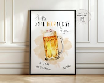 Cash gift for a man's 30th birthday | Gift idea for men | Gift idea for beer | Gift for beer lovers | Gifts for a man's 30th birthday