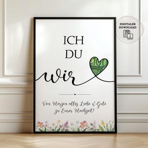 Wedding cash gift | Wedding poster | Wedding cash gift | Wedding gift to print | Gift for the bride and groom