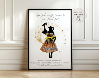 Geldgeschenk Bachelor | DIY Last minute Geschenkidee Studium bestanden Geld schenken | Abschlussgeschenk Geschenk Idee Uni FH PH | Download