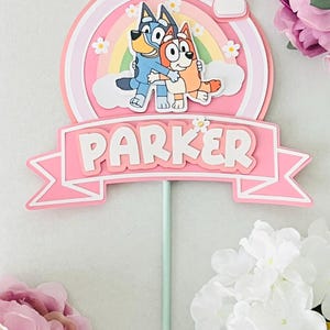 Decorazione per torta Bluey e Bingo