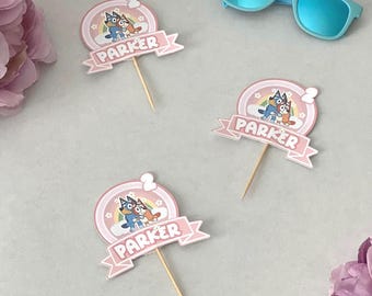 Bluey and Bingo Cupcake Toppers (Printed)