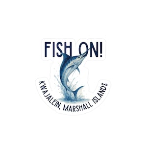 Kwajalein, Marshallinseln Fish On! Blauer Marlin Sticker
