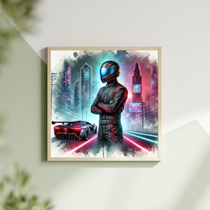 Race car wall art print, car prints, car poster, racing car poster, racing posters, digital print, race fan gift, wall art, game room decor