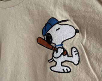 Embroidered Baseball Football Mouse Theme Park Black and White Dog Sweatshirts and Tshirts