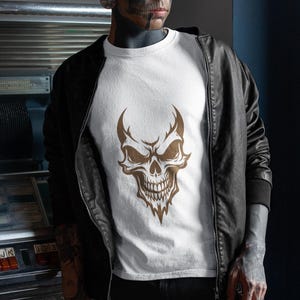 Vintage Horror Skull Retro 70s Halloween Gothic Graphic T-Shirt