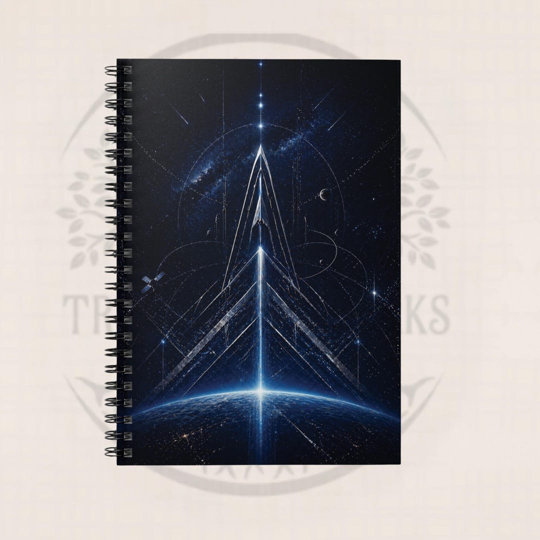Cosmic Journal Spiral Notebook Sacred Geometry Space Stars ...