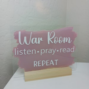 War Room Sign, Prayer Room Sign, Christian Decor, Gifts for Pastors, Mothers Day, Easter, Birthday, Christmas, Prayer Group, Women&#39;s Group