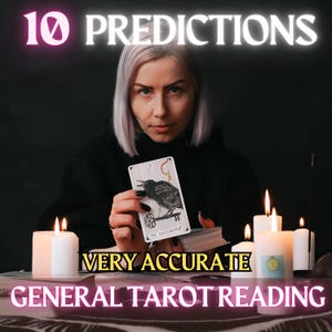10 Predictions Tarot Reading, Tarot Card Reading, Psychic Predictions, Past, Present, Future Love Reading, Money Reading