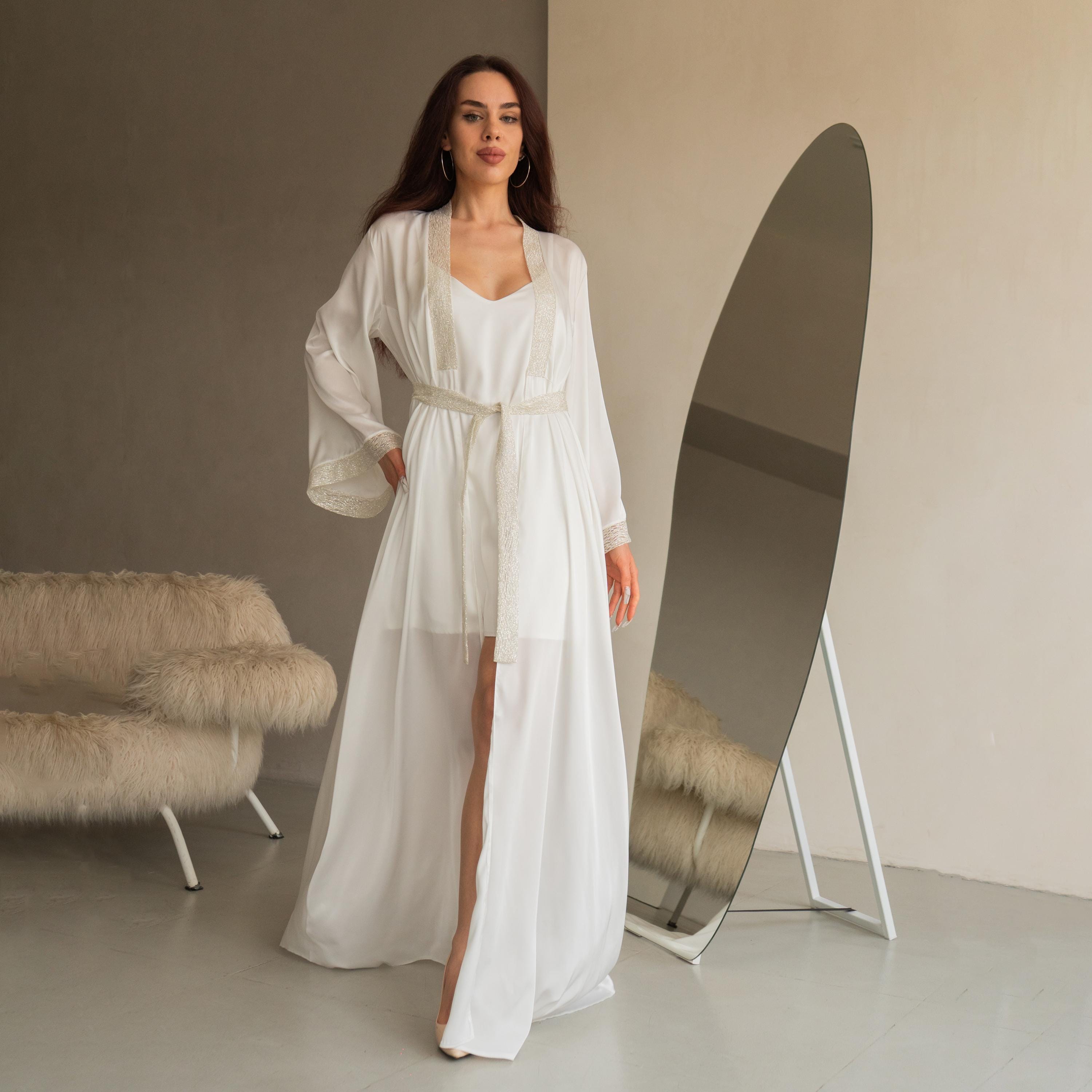 Ivory Dressing Gown - Etsy