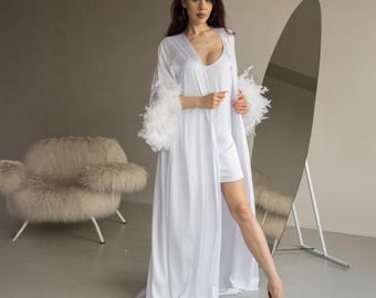 Bata tipo kimono de seda, bata de dama de honor, bata de satén de talla grande