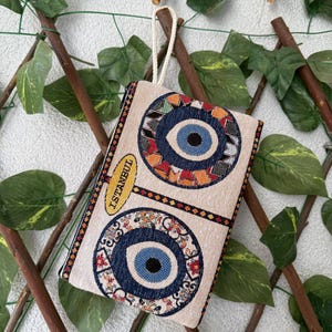 Evil Eye Tapestry Clutch – Handmade Gobelin Zip Bag – Abstract Eye Design Pouch – Turkish Woven Boho Purse,Mother&#39;s Day Gift, Gift for mom