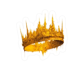 Crown of Carcosa Sticker | The King In Yellow Art Decal