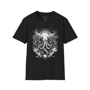 Eldritch Lovecraftian Horror T-Shirt, Cosmic Etheral Mystic Tee, Unisex Softstyle Shirt, Cthulhu Mystical Top, Gothic Darkness Gift
