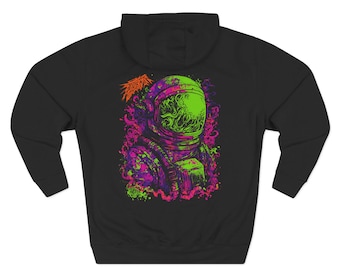 Astral Horror Spaceman Hoodie | Cosmic Horror Hoodie, Gothic Sci-Fi Clothing, Dark Aesthetic