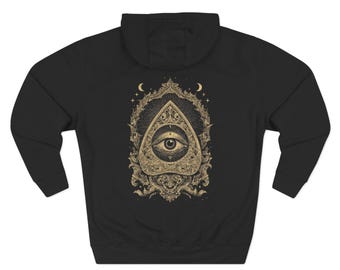 Ouija Planchette Hoodie | Witchy Gothic Spirit Board Sweatshirt, Occult Aesthetic Clothing
