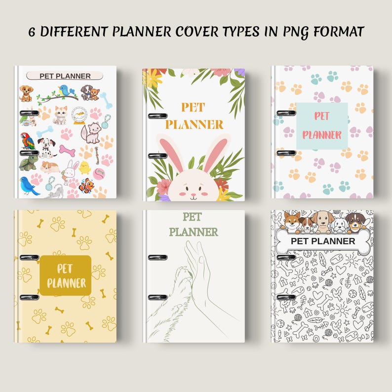 Pet Planner Printable Bundle - Cat & Dog Care Organizer, Vet Visits ...