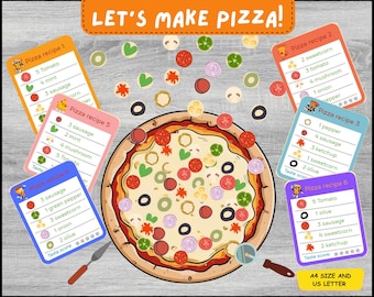 Printable Pizza Game: Montessori Pizza Recipe Cards Game (Download PDF)