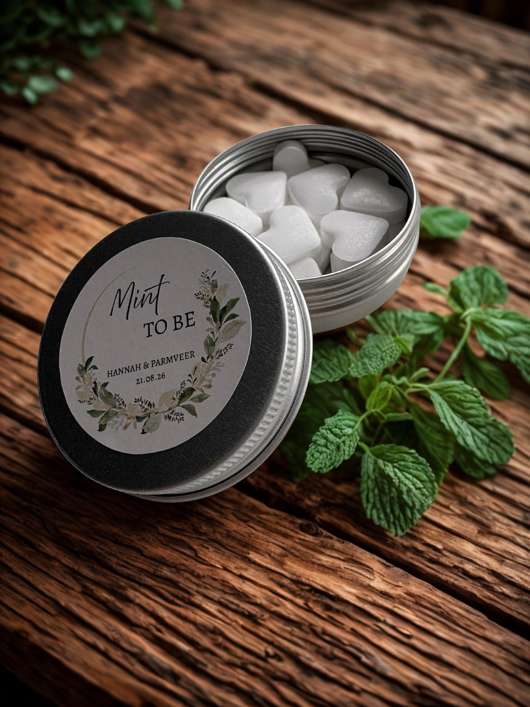 Customised Mints Personalised Mint Tin Wedding Favours – Mint to Be Wedding Favors ...