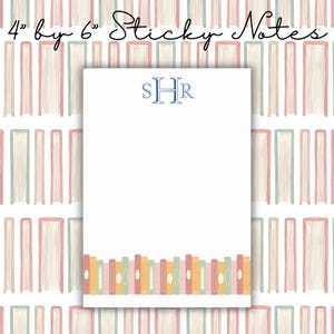 Custom Sticky Notes Pad for Book Lovers, Book Sticky Notes, Personalized Sticky Notepad, cute sticky notes, Male Teacher Gift, custom notes