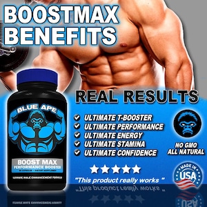 All Natural Mens Health Supplement For Performance Vitality and Wellness