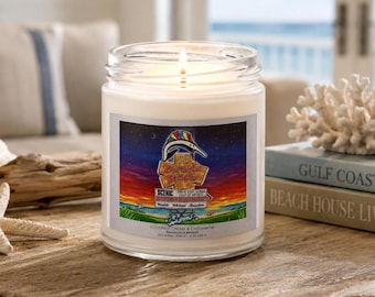 Pensacola Beach Soy Candle | Coconut Cream Cardamom Coastal Home Fragrance