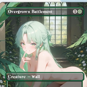 Überwucherte Zinne Anime Waifu Proxy Card: EDH Custom Card