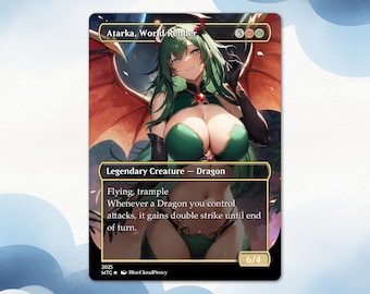 Atarka, World Render Anime Waifu Proxy Card -  EDH Commander
