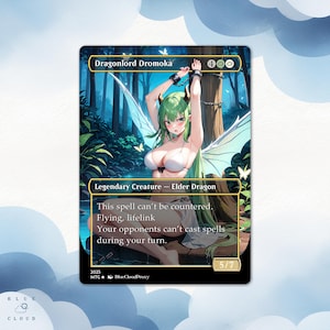Dragonlord Dromoka Anime Waifu MTG Proxy Card - EDH Commander