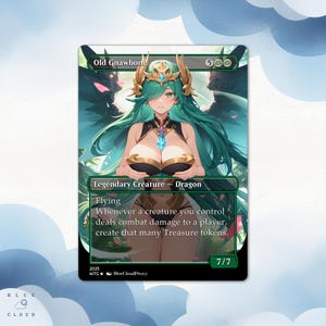 Old Gnawbone Anime Waifu Custom Proxy Card Single Card For EDH Commander Gift For Him/Her