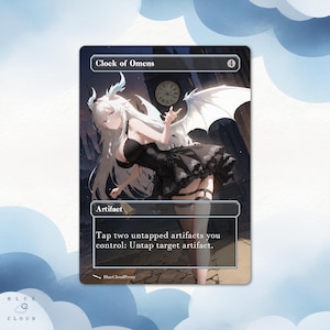 Clock of Omens Anime Dragon Waifu Proxy Card:  EDH Custom Card