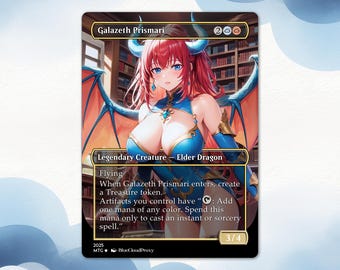 Galazeth Prismari Anime Waifu  Proxy Card - EDH Commander Deck