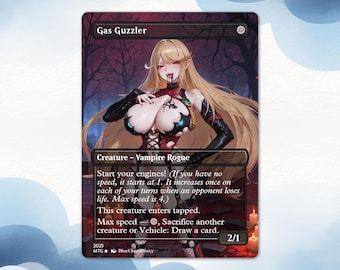 Vampire Tribal — Gas Guzzler Anime Waifu Proxy Card:  EDH Custom Card, Anime Vampire Waifu