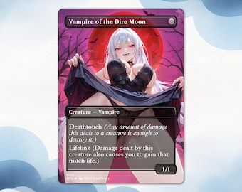 Vampire Tribal — Vampire of the Dire Moon Anime Waifu Proxy Card:  EDH Custom Card, Anime Vampire Waifu