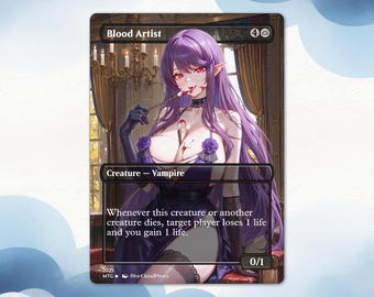 Vampire Tribal — Blood Artist Anime Waifu Proxy Card:  EDH Custom Card, Anime Vampire Waifu