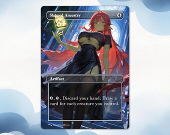 Slate of Ancestry Anime Waifu Proxy Card:  EDH Custom Card