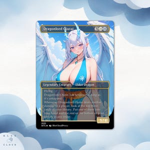 Dragonlord Ojutai Anime Waifu MTG Proxy Card: EDH Commander Gift