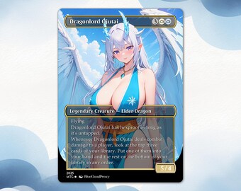 Dragonlord Ojutai Anime Waifu  Proxy Card: EDH Commander Gift