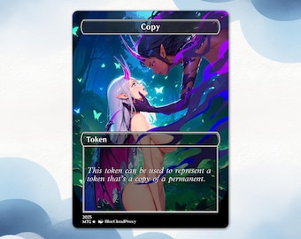 Copy Mtg Token, Anime Waifu Style, Proxy Card, mtg proxy, one piece mtg proxies,Mtg Waifu proxy