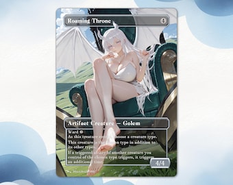 Roaming Throne Anime Waifu Proxy Card:  EDH Custom Card