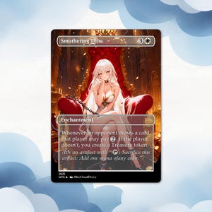 Smothering Tithe Anime Waifu Proxy Card: EDH Commander MTG Gift