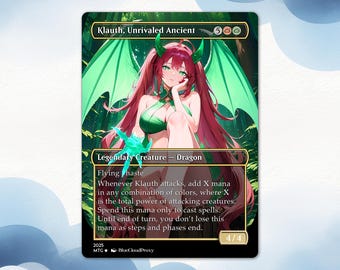 Klauth, Unrivaled Ancient Anime Waifu Proxy Card: EDH Commander